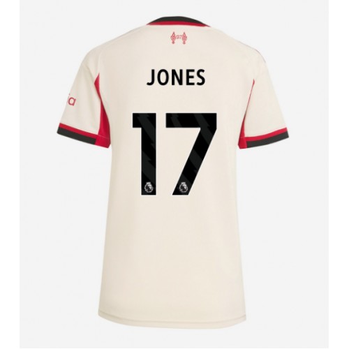 Stroje piłkarskie Liverpool Curtis Jones #17 Koszulka Wyjazdowej dla damskie 2025-26 Krótki Rękaw